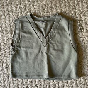 Zara Army Green Sweater Vest M